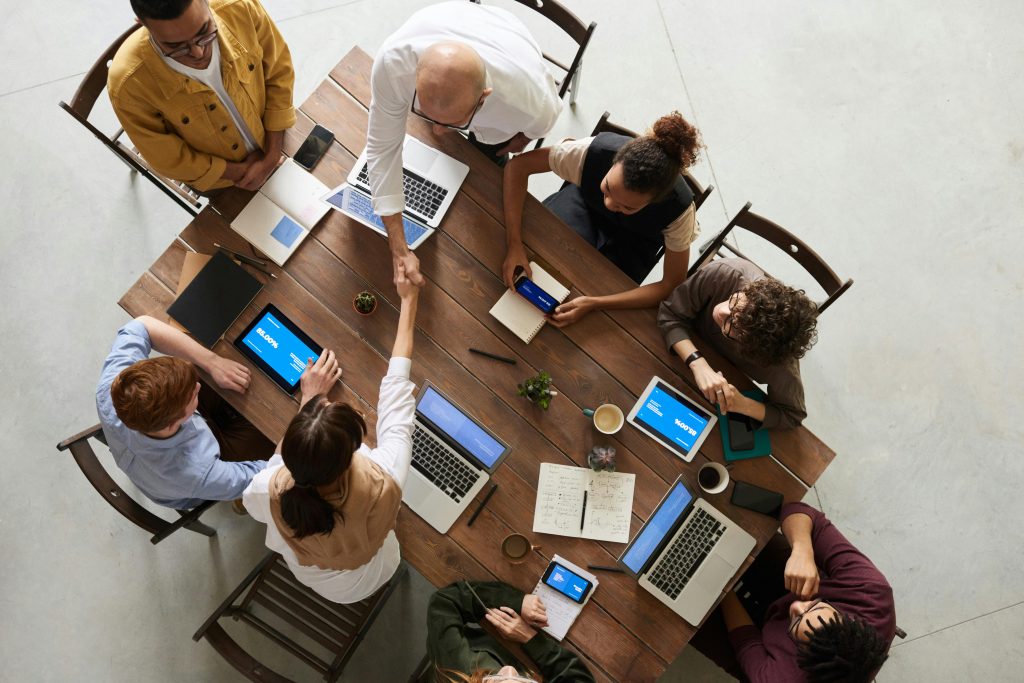The VectorVue team collaborating